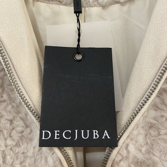 Decjuba Size L Beige Pippa Shearling Coat Faux Fur Longline Coatigan New RRP$140 - Picture 11 of 16